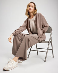 Soma / High-Waist Wide-Leg Pants DARK TAUPE