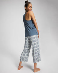 Soma / Tank + Crop Pants Pajama Set HAVEN TILE MINI GREEN