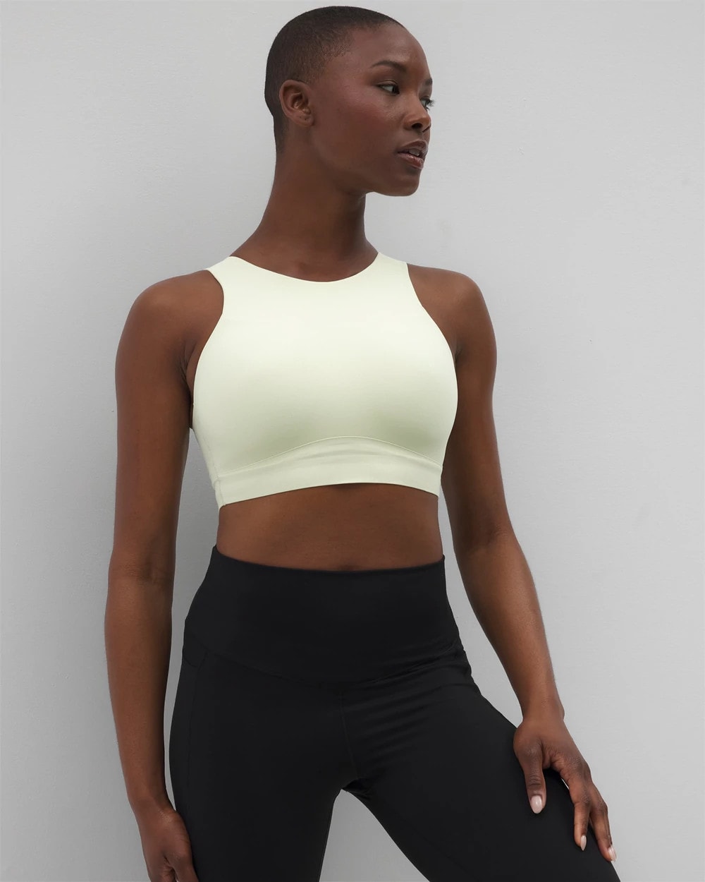 Soma / High-Neck Yoga Bra ALOE WASH