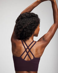 Soma / Longline Bra with Strappy Back PLUM PERFECT