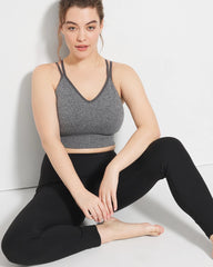 Soma / Soma Sport Longline Bra with Strappy Back HEATHER OBSIDIAN