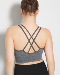Soma / Soma Sport Longline Bra with Strappy Back HEATHER OBSIDIAN