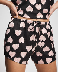 Soma / Pajama Shorts MANDALA HEARTS BLACK