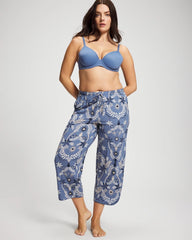 Soma / Piped Crop Pajama Pants BOTANICAL TILE SUNDOWN