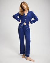 Soma / Solid Piped Pajama Pant MAJESTY BLUE