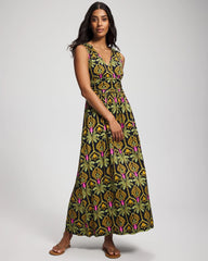 Soma / Goddess Maxi Bra Dress PALMY PATTERNS NAVY