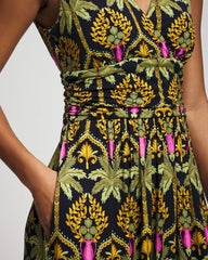 Soma / Goddess Maxi Bra Dress PALMY PATTERNS NAVY