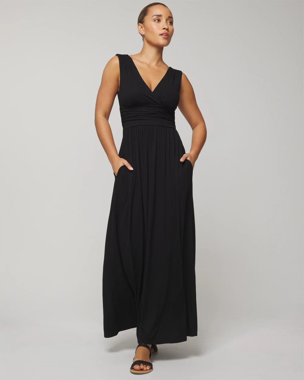 Soma / Goddess Maxi Bra Dress BLACK