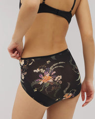 Soma / Modern Brief Panty PARADISE PLUMES D M BLACK