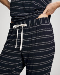 Soma / Banded Ankle Pajama Pant BOHO STRIPE NAVY