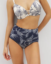 Soma / High-Waist Brief Panty PLUMERIA BLOOMS NAVY CH