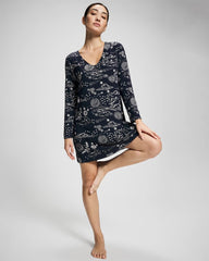 Soma / Long-Sleeve Sleepshirt COSMIC BALLET NAVY