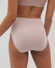 Soma / Vanishing Edge Microfiber Modern Brief Panty with Lace ADOBE ROSE