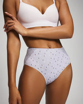 Soma / Tummy Modern Brief Panty with Lace HALF MOON BLUE OPAL