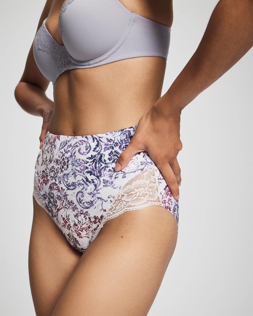 Soma / Tummy High-Waist Brief Panty with Lace LACE HARMONY M LILAC