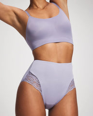 Soma / Tummy High-Waist Brief Panty with Lace LAVENDER CLOUD