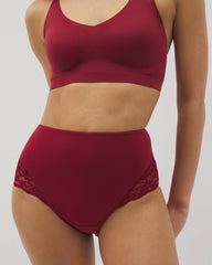 Soma / Tummy High-Waist Brief Panty with Lace FIRST KISS