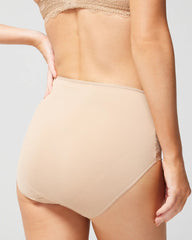 Soma / High-Waist Brief Panty with Lace WARM AMBER
