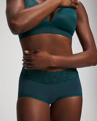 Soma / Brief Panty with Super Soft Signature Lace DEEP TEAL W/ DTM FOIL