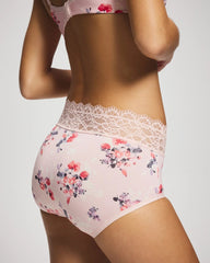Soma / Brief Panty with Enchanting Lace FLORAL DREAMS MINI PINK