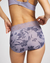 Soma / Brief Panty with Enchanting Lace REFLECTION BLOOMS M LAV