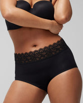 Soma / Brief Panty with Enchanting Lace BLACK