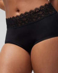 Soma / Brief Panty with Enchanting Lace BLACK