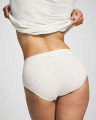 Soma / Cotton Modern Brief Panty HEATHER ECRU