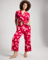 Soma / Cropped Pajama Pants WHOLE LOTTA LOVE RED