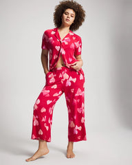 Soma / Cropped Pajama Pants WHOLE LOTTA LOVE RED