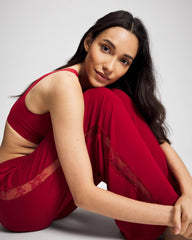 Soma / Lace Relaxed Wide Leg Pajama Pant PAINT THE TOWN RED