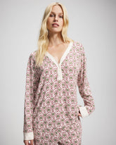Soma / Long Sleeve Henley PATTERNED PIECES CHAMP