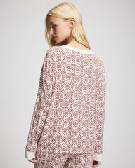 Soma / Long Sleeve Henley PATTERNED PIECES CHAMP