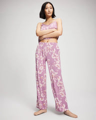 Soma / Printed Pajama Pant FLORA SHIMMER LILAC