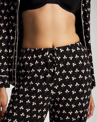 Soma / Ankle Pajama Pant PEACEFUL PETALS BLACK