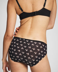Soma / Edge Hipster Panty with Lace PEACEFUL PETALS MINI BLK