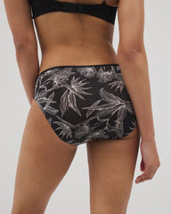 Soma / Edge Hipster Panty with Lace PLUMERIA BLOOMS BLK CH