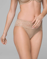 Soma / Hipster Panty with Lace WARM AMBER