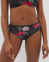 Soma / Cheeky Hipster Panty RHAPSODY FLORA MINI BLACK