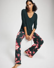 Soma / Classic Long Sleeve Pajama Top GREEN JOLIE