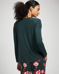 Soma / Classic Long Sleeve Pajama Top GREEN JOLIE