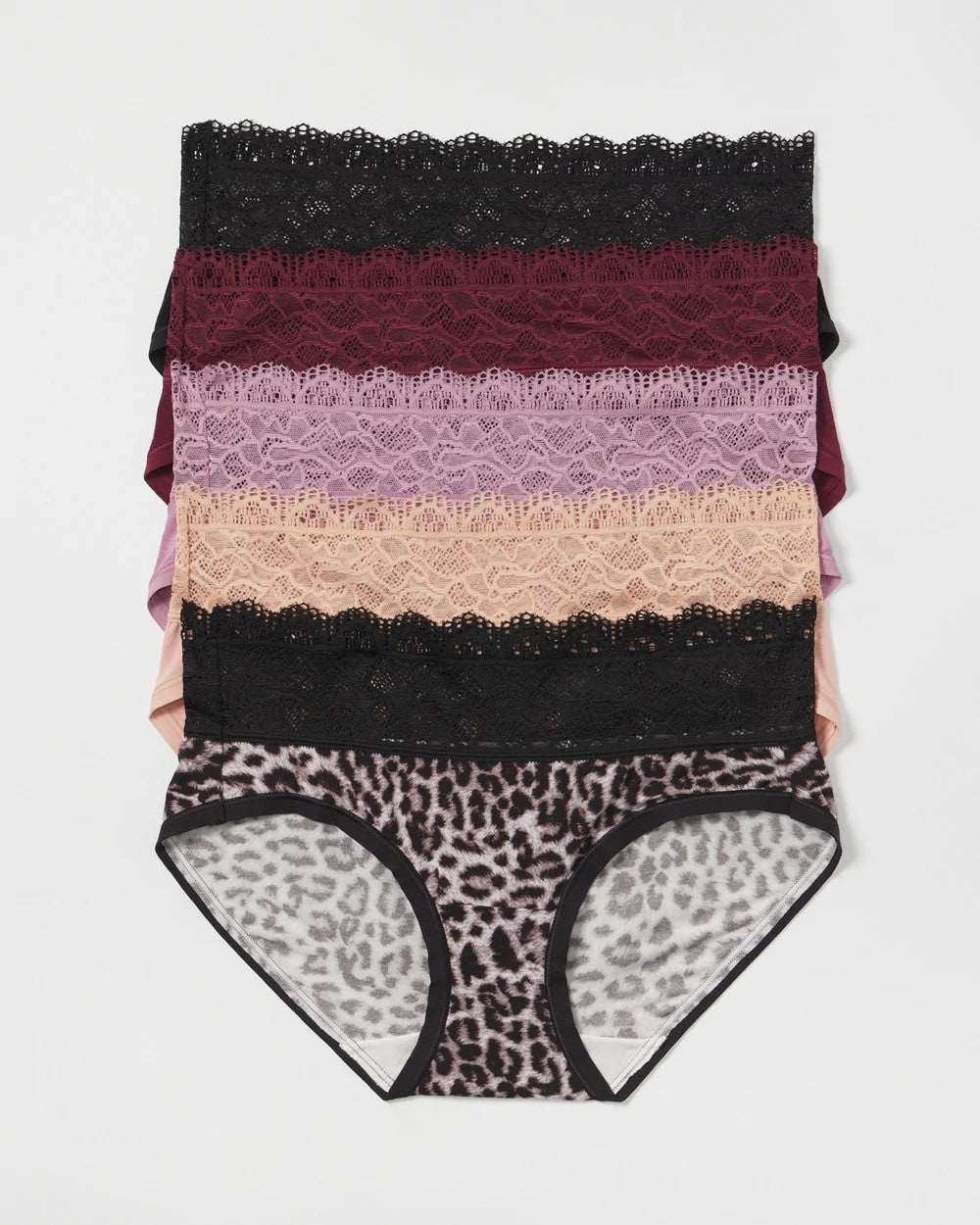 Soma / Hipster Panty with Super Soft Enchanting Lace 5 pack DIVINE LEOPARD MULTI PACK