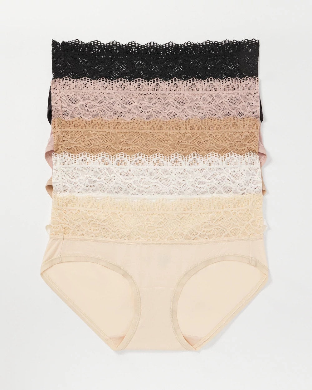 Soma / Hipster Panty with Super Soft Enchanting Lace 5 pack BASIC MULTI PACK