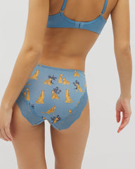 Soma / Embraceable Hipster Panty Crochet Lace FELINE FUN M BLUE HEAVEN
