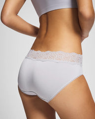 Soma / Embraceable Hipster Panty with Crochet Lace Waist BLUE OPAL
