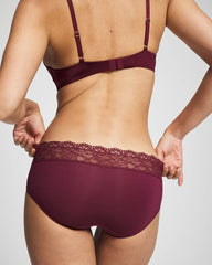 Soma / Hipster Panty with Enchanting Lace VELVET PLUM