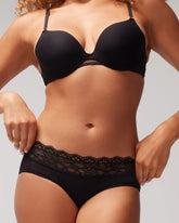 Soma / Hipster Panty with Enchanting Lace BLACK