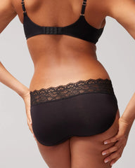 Soma / Hipster Panty with Enchanting Lace BLACK
