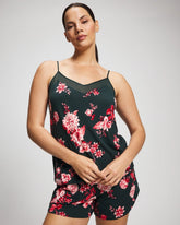 Soma / Mesh Trim Pajama Cami COTTAGE FLORAL GREEN