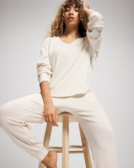 Soma / Cozy Waffle Banded Pajama Bottom CHAMPAGNE DREAMS